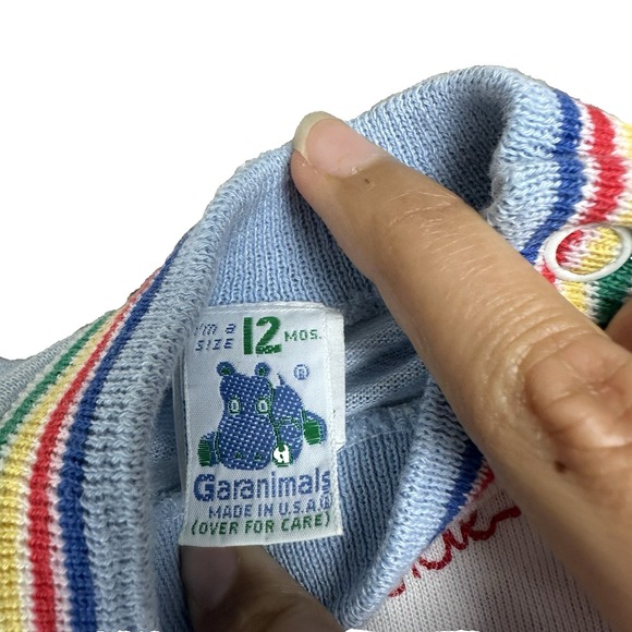 Vintage Garanimals Two Piece Outfit Short sleeve Rookie BaseBall Shirt Size 12M - Picture 6 of 12